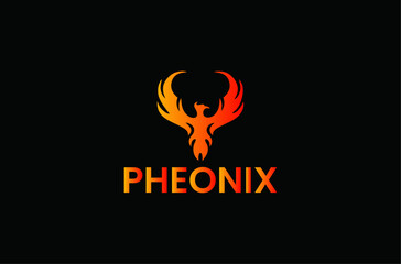  Abstract Phoenix Bird Rising Logo