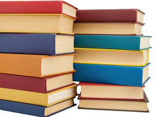 Isolated Colorful Stack of Hardcover Books