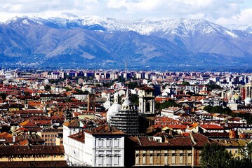 view of the city turin from the top