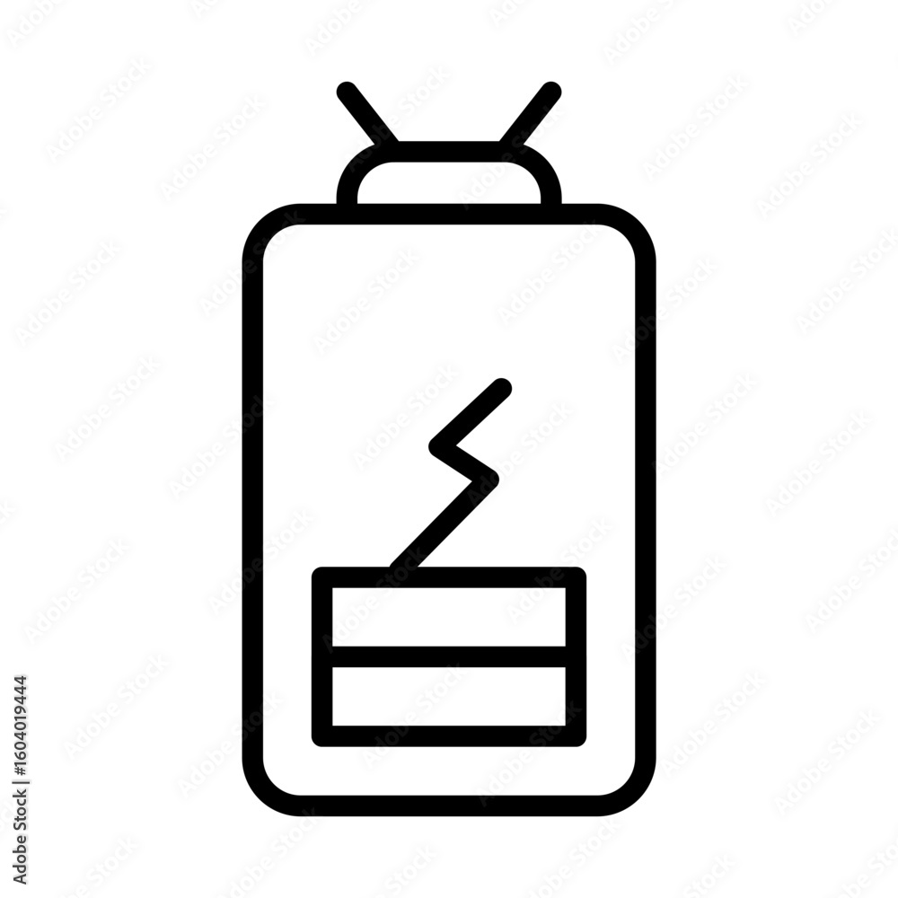 Poster android battery icon vector image. can be used for battery and power.