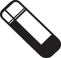 Black Eraser Vector Clipart | School Supply Silhouette Illustration Vector Format