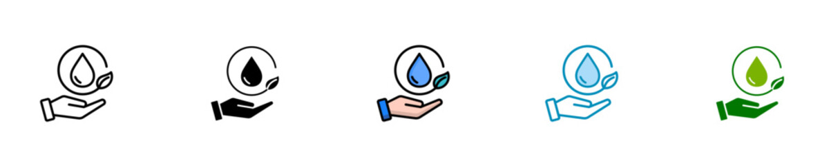 Water Drop  Icon Set Multiple Style Collection
