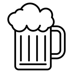 Pint of Beer icon vector image. Can be used for Oktoberfest.