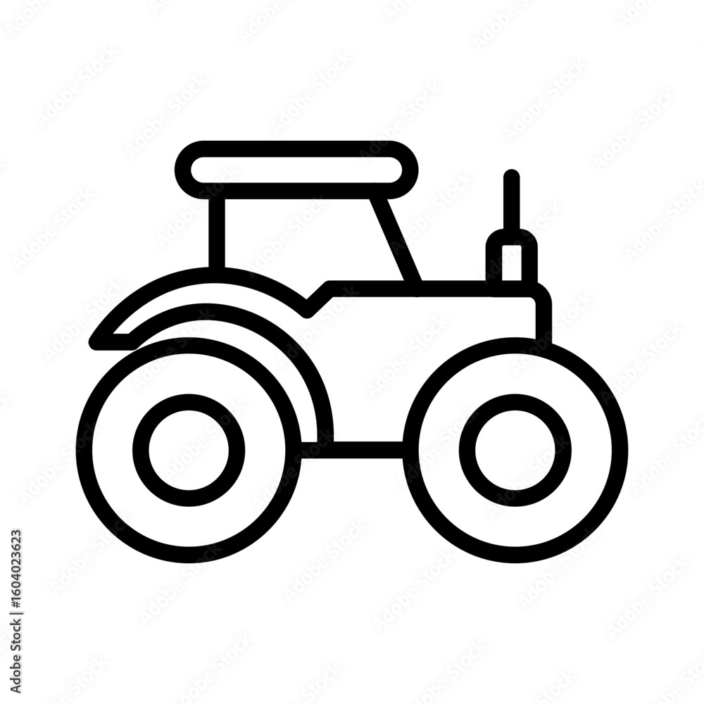 Poster smart tractor icon vector image. can be used for biometrics.