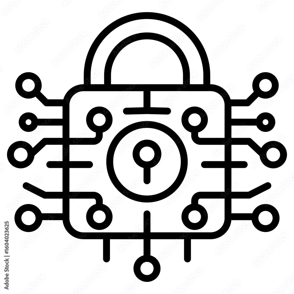 Poster smart lock icon vector image. can be used for biometrics.