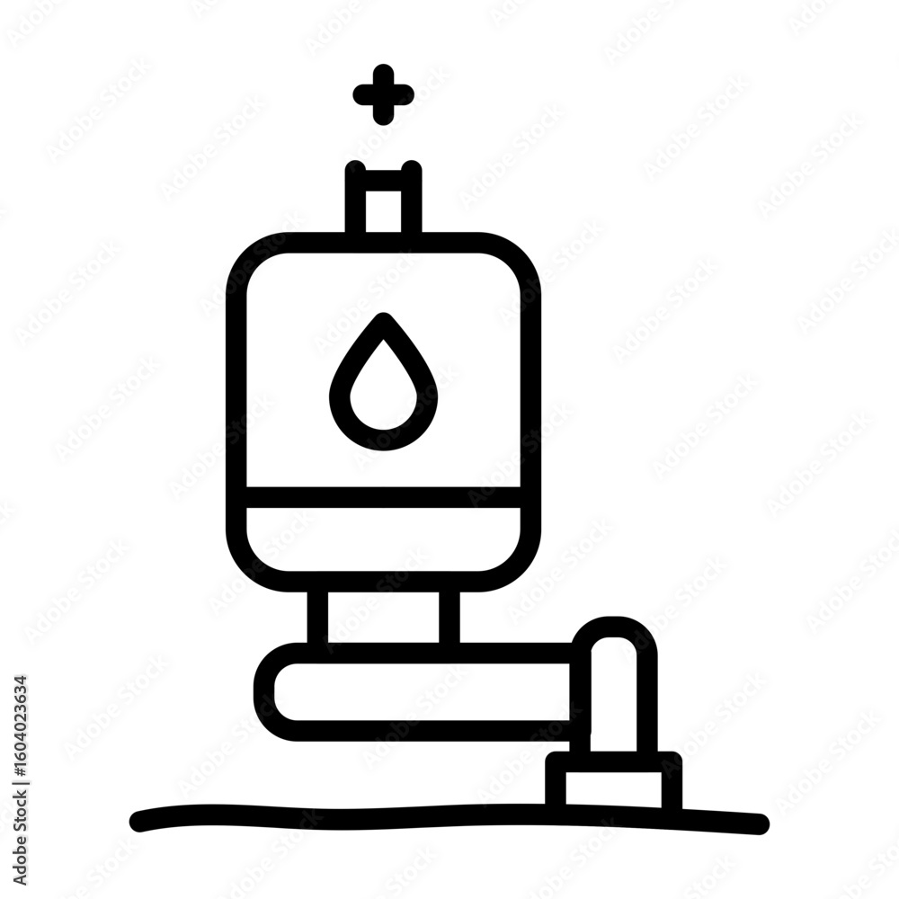 Poster smart water sensor icon vector image. can be used for biometrics.