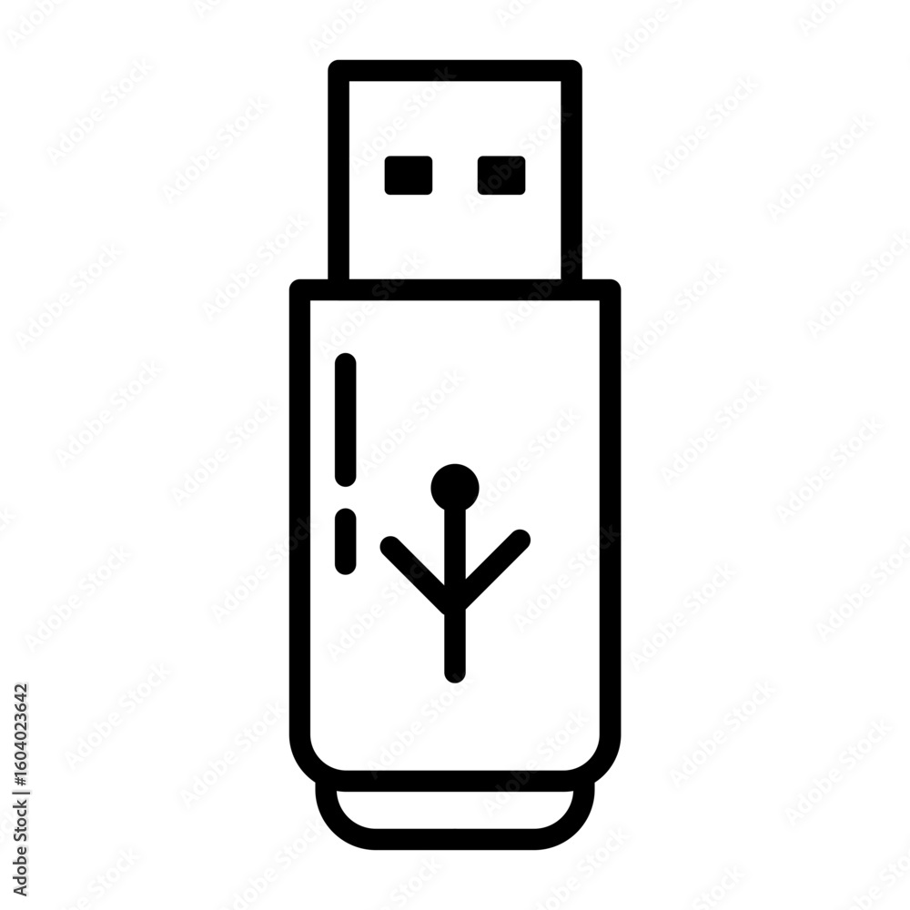 Poster usb biometric icon vector image. can be used for biometrics.