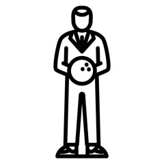 Bowling Team icon vector image. Can be used for Bowling.