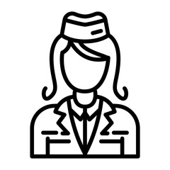 Flight Attendant icon vector image. Can be used for Diversity.