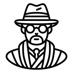 Historian icon vector image. Can be used for Diversity.