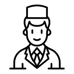 Hotel Manager icon vector image. Can be used for Diversity.