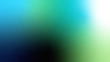  Black dark blue cyan aqua emerald green teal lime yellow white retro abstract background. Color gradient ombre blend. Soft blur light glow. Vintage neon metallic. Grain noise mesh overlay.
