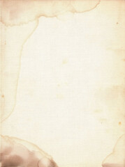 Vintage Old Paper with Stains, Folds, and Grunge Texture