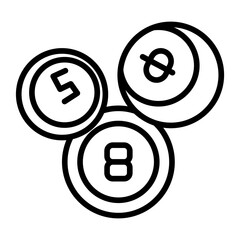 Obraz premium Lottery Balls icon vector image. Can be used for Casino.