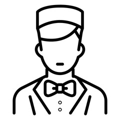 Male Croupier icon vector image. Can be used for Casino.
