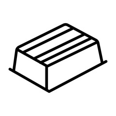 Ingot icon vector image. Can be used for Mettalurgy.