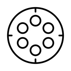 Round Holes icon vector image. Can be used for Mettalurgy.