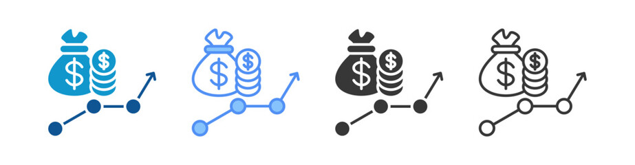 Investment Icon Set Multiple Style Collection