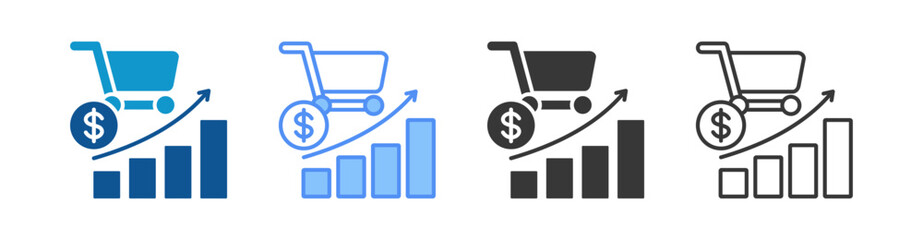 Demand Icon Set Multiple Style Collection