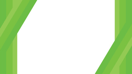 Modern green stripe frame design on white background