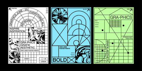 grid system poster design template using bold graphic lines abstract composition modular layout and aesthetic elements for print editorial visuals and inspiration featuring minimalist geometry pastel