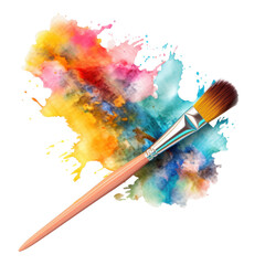 Watercolor Brush isolated on transparent background