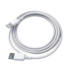 Braided USB-C Cable Roll isolated on transparent background