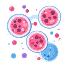 Abstract Pink And Blue Cells Illustration