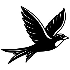 Flying Bird Silhouette vector