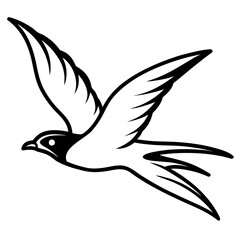 Obraz premium Flying Bird Silhouette vector