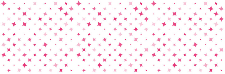 Seamless pattern with pink diamonds of varying transparency on a white background. Design for wrapping paper or fabric. Vector EPS 10.
