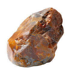 Rough, amber-colored stone, uneven texture