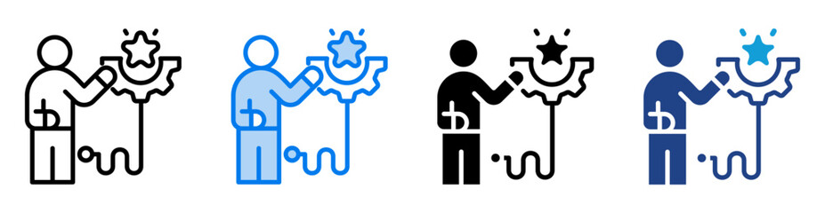 Decisive icon set multiple style collection