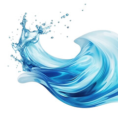 Water wave splash isolated on transparent background