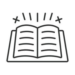 Storytelling, icon in line design. Storytelling, narrative, plot, characters, story, imagination, script on white background vector. Storytelling, editable stroke icon