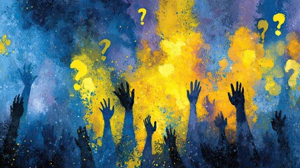 Hands reaching for answers symbolizing curiosity, philosophical thought, self-discovery, and emotional exploration