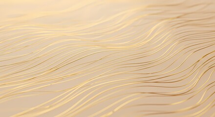 Obraz premium Golden Wavy Pattern