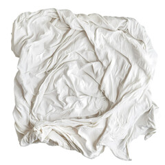 Obraz premium White crumpled blanket isolated on transparent background