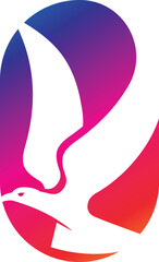 Peaceful dove tattoo design, old school tattoo vector