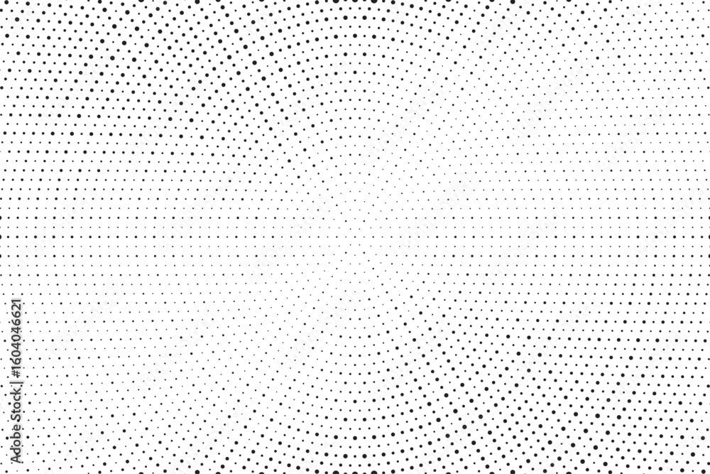 Aufkleber radial halftone gradient background. dotted concentric texture with fading effect. black and white c