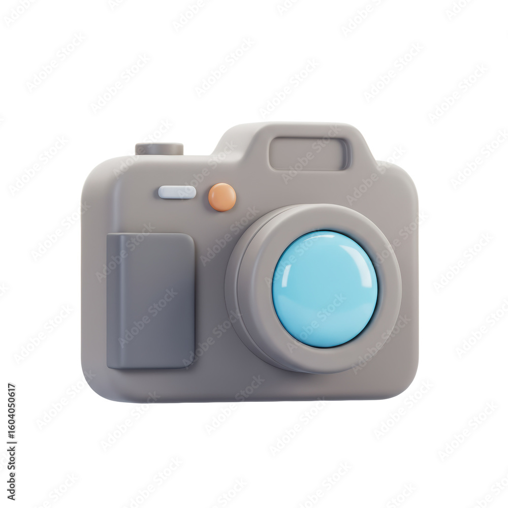 Poster this 3d rendered camera icon is perfect for design and digital projects.