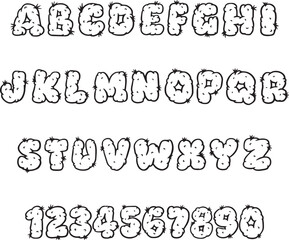 Teenage Adolescence Alphabet Lettering ABC Skin Text Font