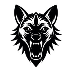 Fototapeta premium Minimalist Fierce hyena logo vector illustration. 