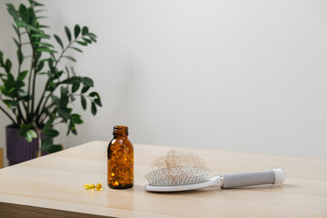  Health care, beauty treatment, hair loss problem.Treatment for hair loss due to stress and depression
