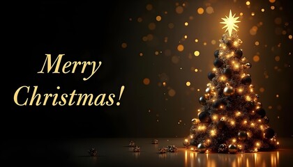 An elegant and stylized Christmas tree decorated entirely with white and gold ornaments and lights, on a clean background.

