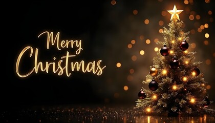 An elegant and stylized Christmas tree decorated entirely with white and gold ornaments and lights, on a clean background.

