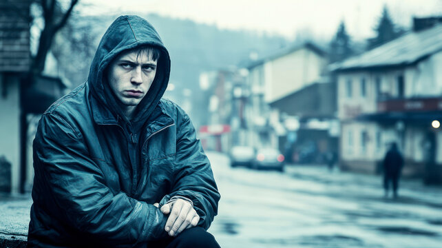 Young troublemaker on the street - you don't want to meet him in person