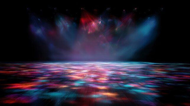 Abstract stage lighting design background