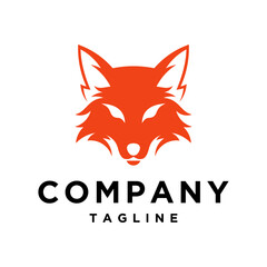 Fox head minimalist logo design