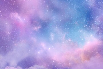 Fototapeta premium Outer space presents a captivating sight of a resplendent nebula, awash with luminous shades of pink, blue, and orange, and punctuated by the soft glow of stars